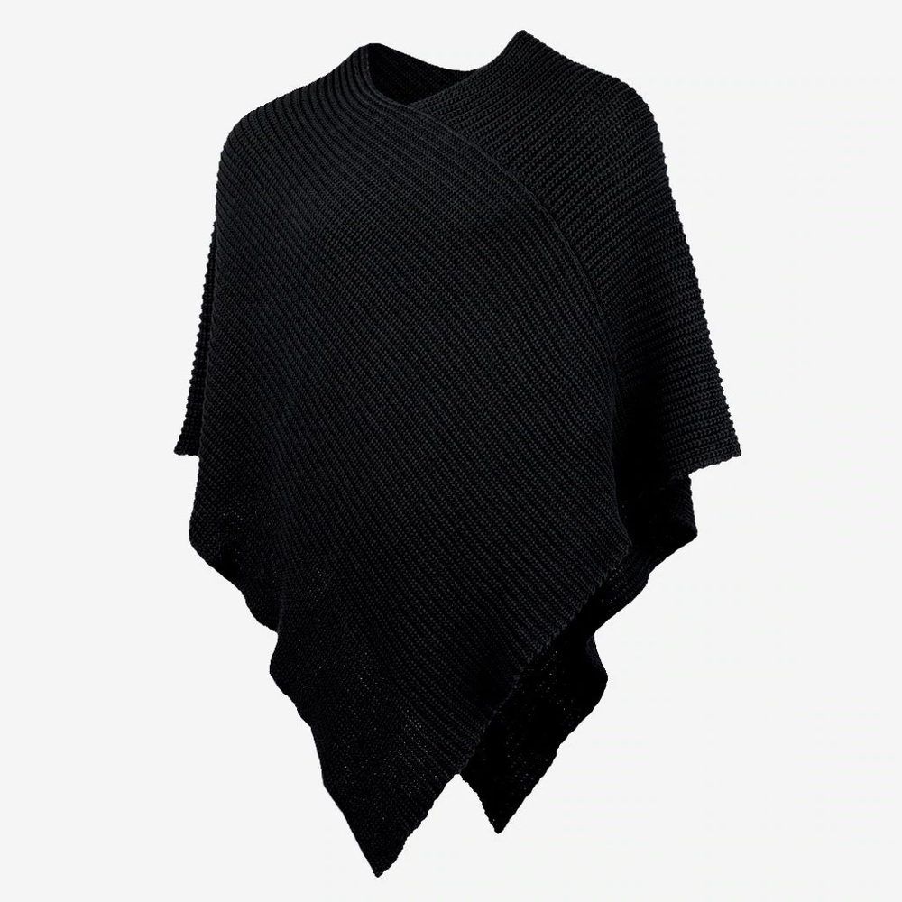 Love Your Melon Black Knit Shawl